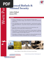 Advanced Biofuels and National Security