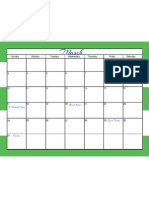 March 2013 Free Printable Calendar