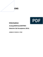 Information: Analog/Isdn/Geocentrex Selective Call Acceptance (Sca)