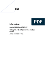 Information: Analog/Isdn/Geocentrex Calling Line Identification Presentation (Clip)