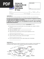 Ficha Avaliacao CN 8ano Sismos