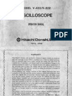 Hitachi Model V-422-V-222 Oscilloscope Operation Manual