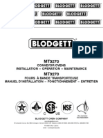 Blodgett MT3270 Operators Manual
