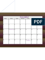 November Free Printable Calendar