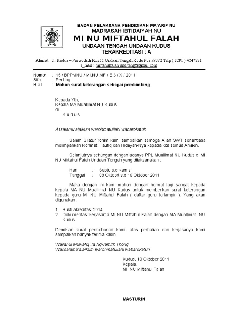 Surat Kerja Sama Pdf