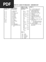 Practice Test #1 (Use of English) - Answer Key