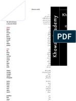 Khowar Vocabulary (کھوار ذخیرہء الفاظ)