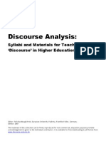 Discourse Analysis Syllabi