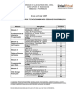 Tecnologia em Web Design e Programação (Grade Curricular 2007) PDF