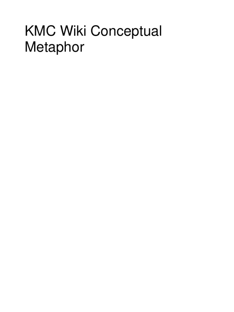 Kmc Wiki Conceptual Metaphor Quantity Metaphor