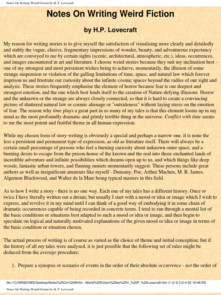 Lovecraft websites image