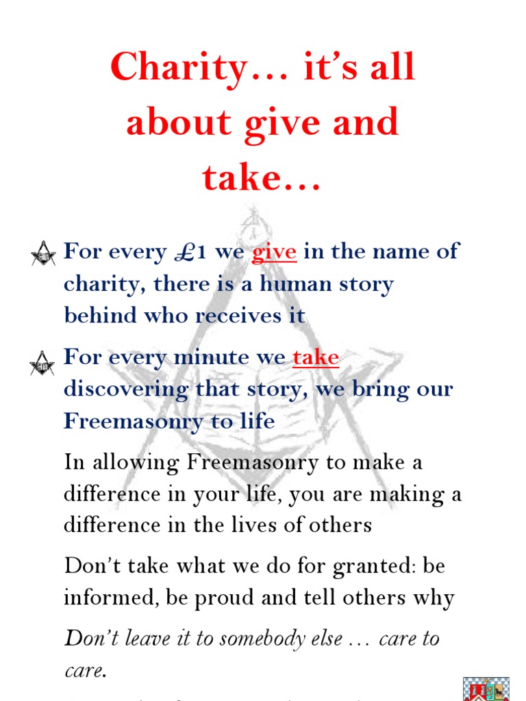 The Impact of Charity in Freemasonry | PDF