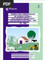 Norma de rede monofásica com retorno pela terra