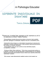 Diferente Individuale in Invatare