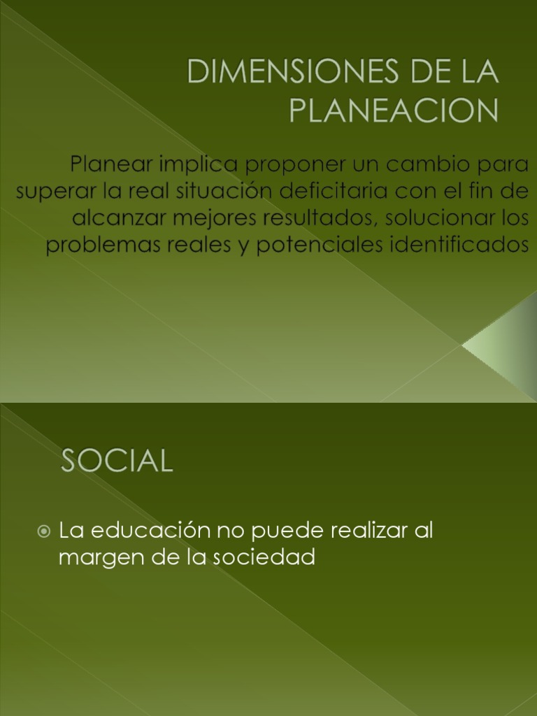 Dimensiones de La Planeacion | PDF | Crecimiento personal y profesional ...