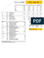 Gametime Daily Lines Sat Jan 26: ML Puck Line Total