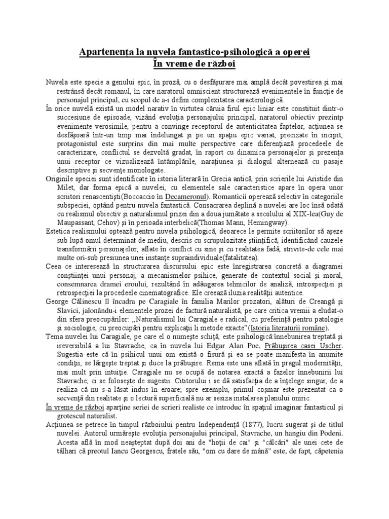 In Vreme De Razboi