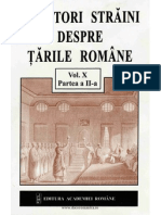 Calatori Straini Despre Tarile Romane Partea II Vol X