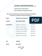 Aplicacion de Programación Lineal A La Empresa Novedades e Importaciones ELSA