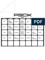 P90X Workout Calendar Phase 1