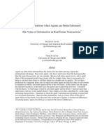 Market Distortions When Agents Are Better Informed: The Value of Information in Real Estate Transactions