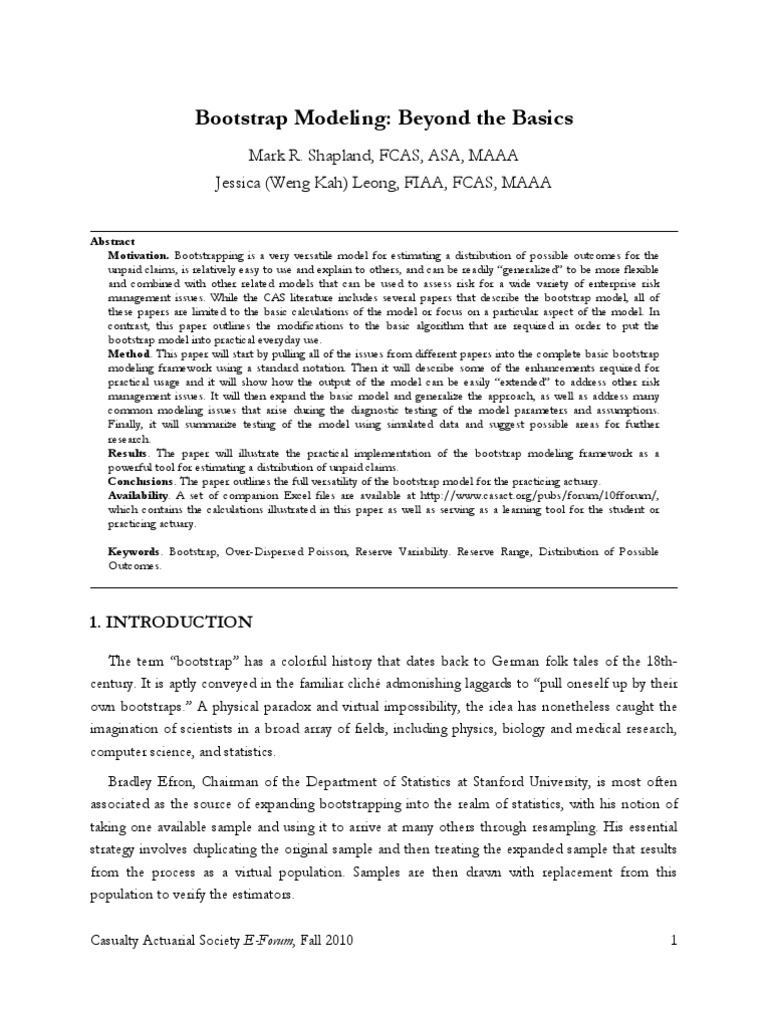 Bootstrap PDF Bootstrapping (Statistics) Errors And Residuals