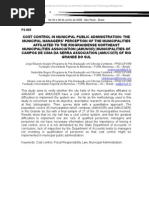 Controle de Custos na Administração Pública Municipal