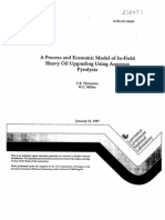 Oil Upgrading Using Aqueous Pyro Lys Is