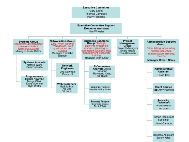 Case study for organizational chart image