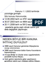 4734 Sayili Kanun Başlangiç