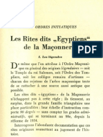 Mallinger - Les Rites Dits Egyptiens de La Maconnerie