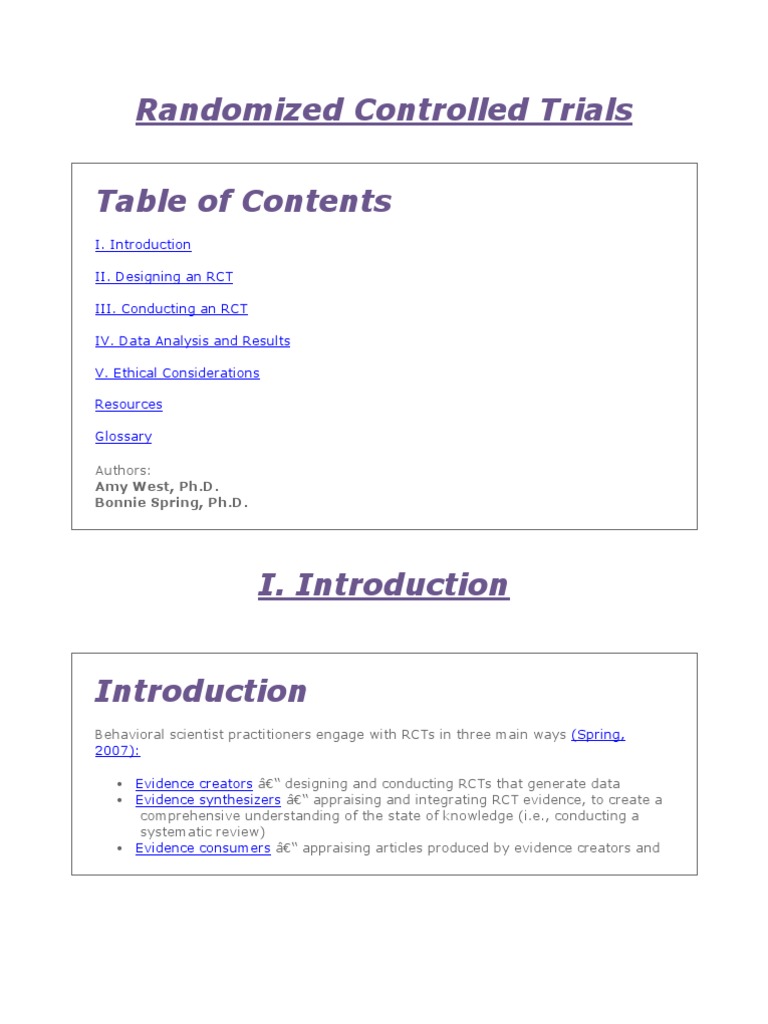 Randomized Controlled Trials | PDF | Randomized Controlled Trial ...