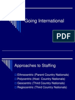 Going International Staffing Approaches