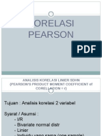 1. Korelasi Pearson