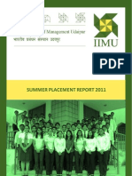 IIM Udaipur Summer Placement Report 2011