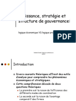 Croissance, stratégie et structure de gouvernance