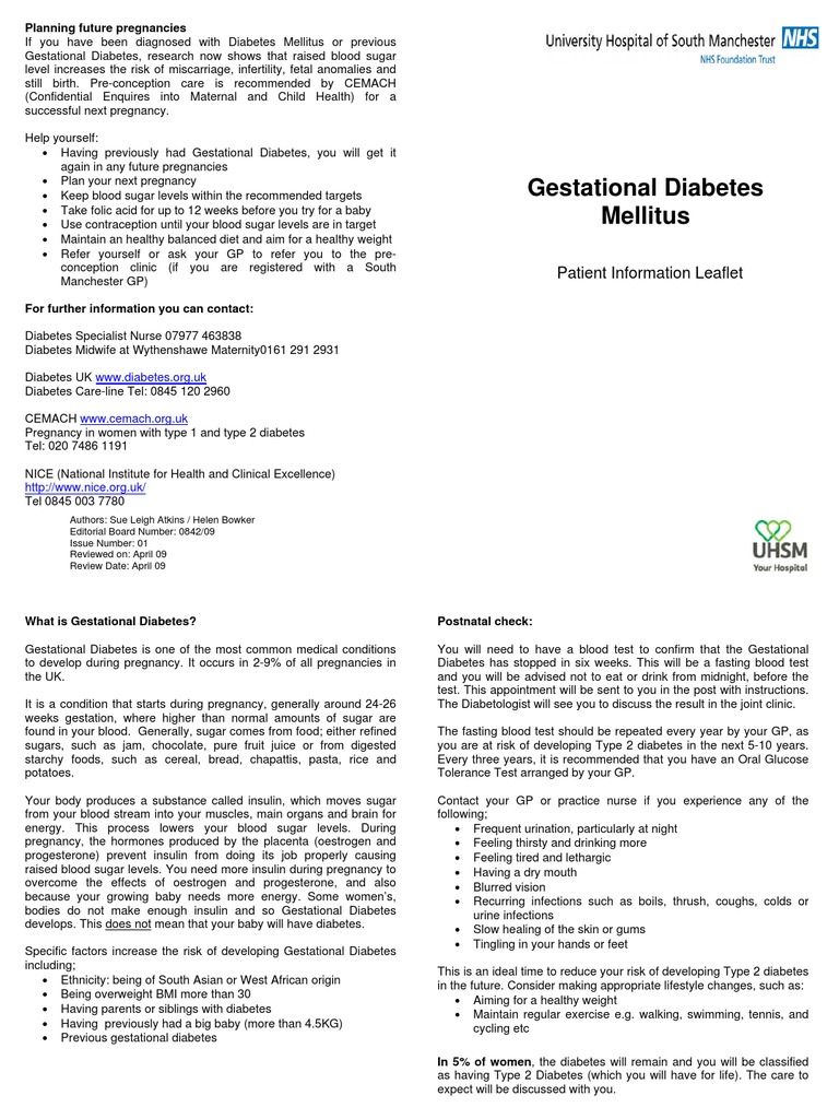 Managing Gestational Diabetes Risks | PDF | Wellness | Lifestyle