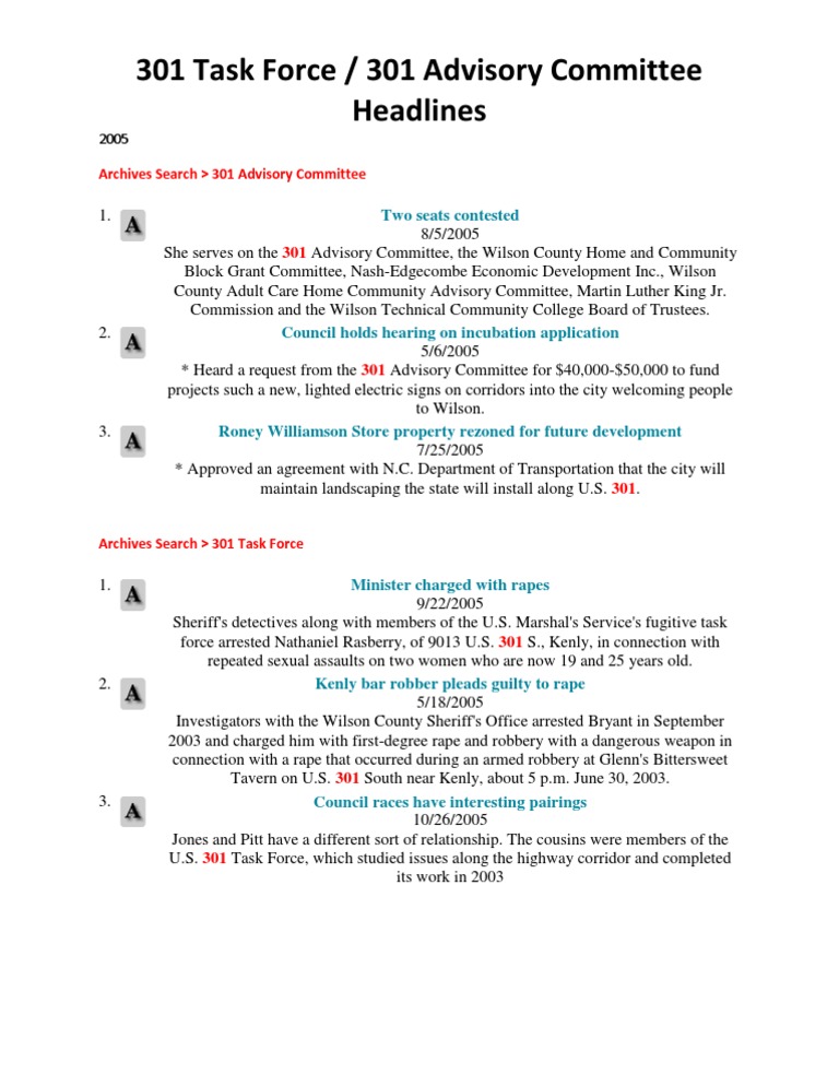 301 Task Force and Advisory Committee Updates | PDF | Politics | Social ...