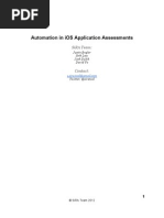 Automation in Ios Application Assessments: Sira Team