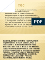 CISC: Modelo de arquitectura de computadores con instrucciones complejas