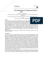 Applications of HRIS in Human Resource Management in India: A Study