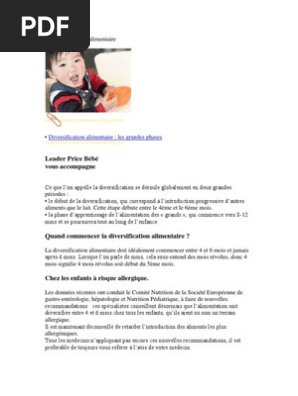 La Diversification Alimentaire Allergie Alimentaire Allergie