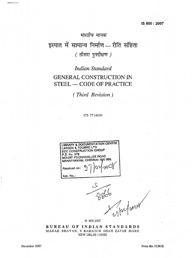 Indian Standards | PDF | Buckling | Strength Of Materials