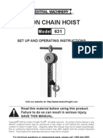 Chain Hoist Instructions