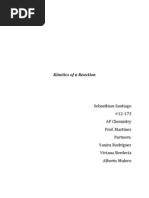 Download AP Chemistry Kinetics Lab Report by SebatHian Santiago SN122457079 doc pdf
