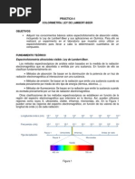 Practica 4 Colorimetria Ley de Lambert Beer