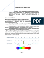 Practica 4 Colorimetria Ley de Lambert Beer