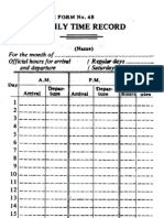 Daily Time Record (DTR) Form