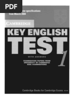 KET - Key English Test 1 (With Answers) - Cambridge University Press