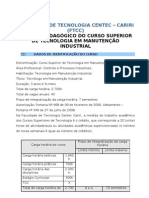 Ementas de Manutenção Industrial - 1, 3, 5 Semestres